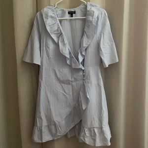 Topshop light blue striped dress